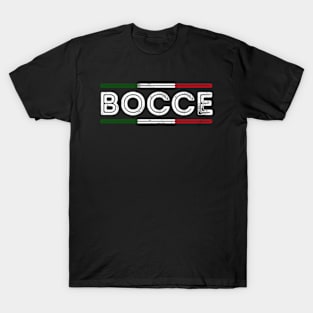 Bocce Italy Flag Petanque Italian Pride Pallino Boccia T-Shirt